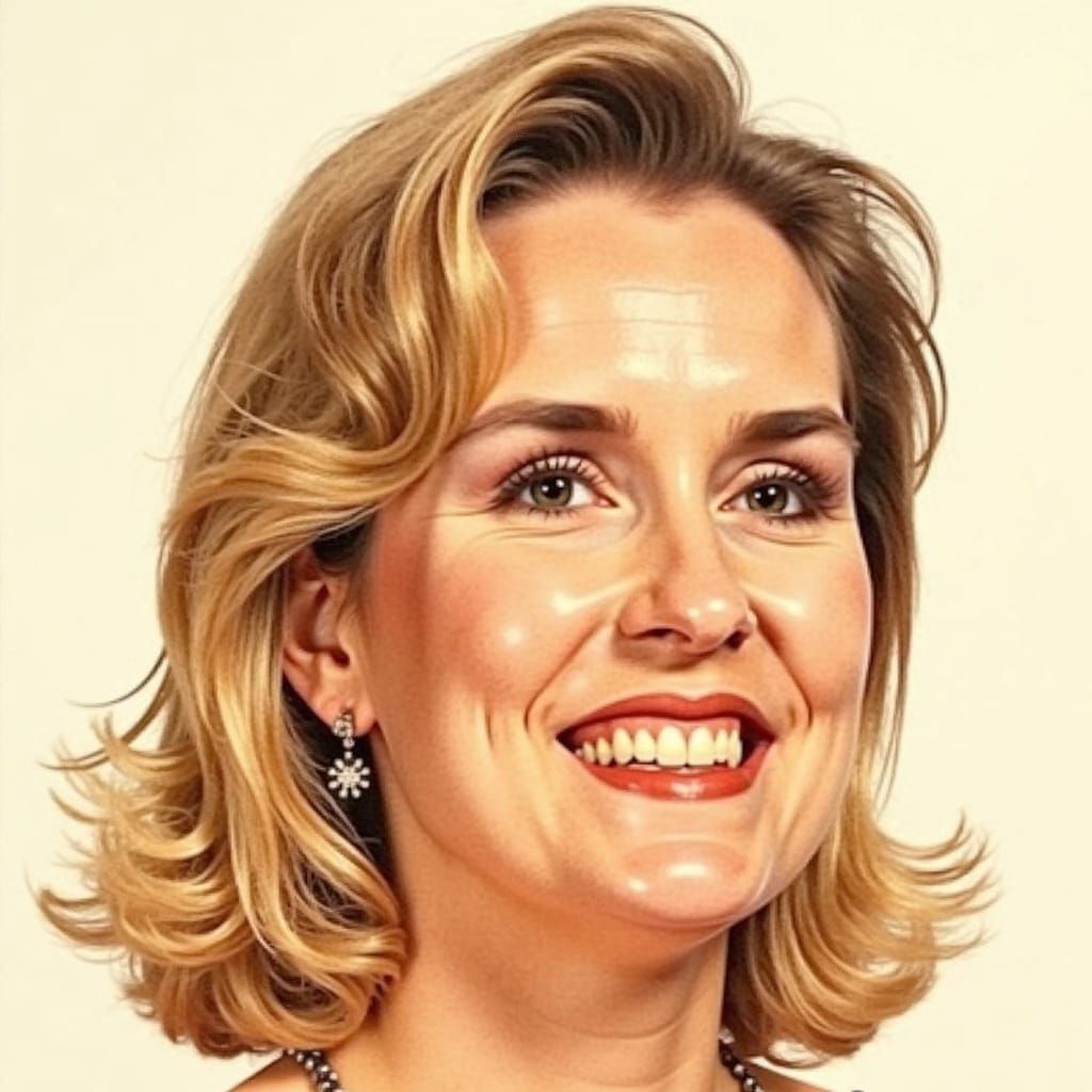 Woman in Hanna-Barbera Cartoon Style