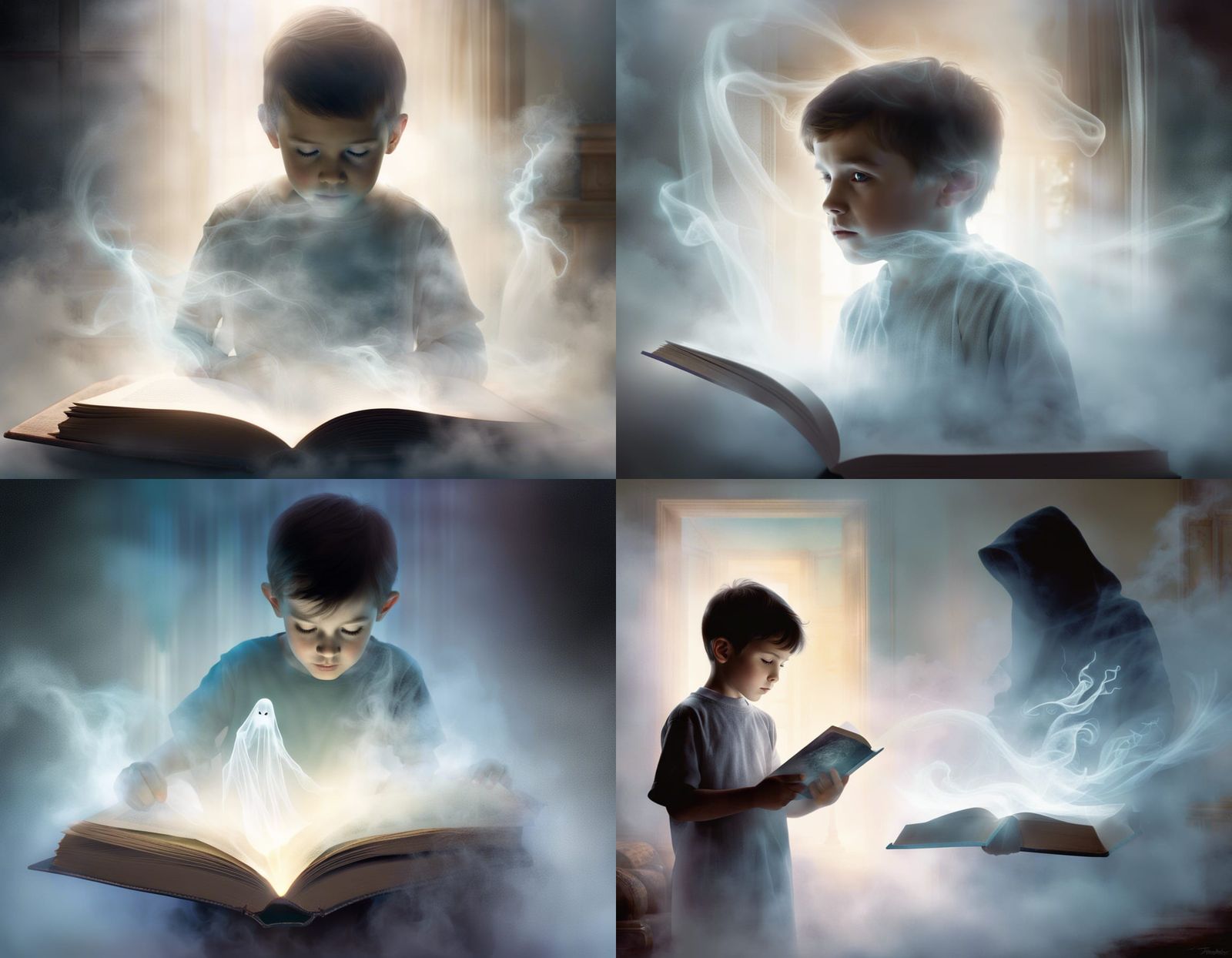 Ethereal Ghost Emerges in Double Exposure Art