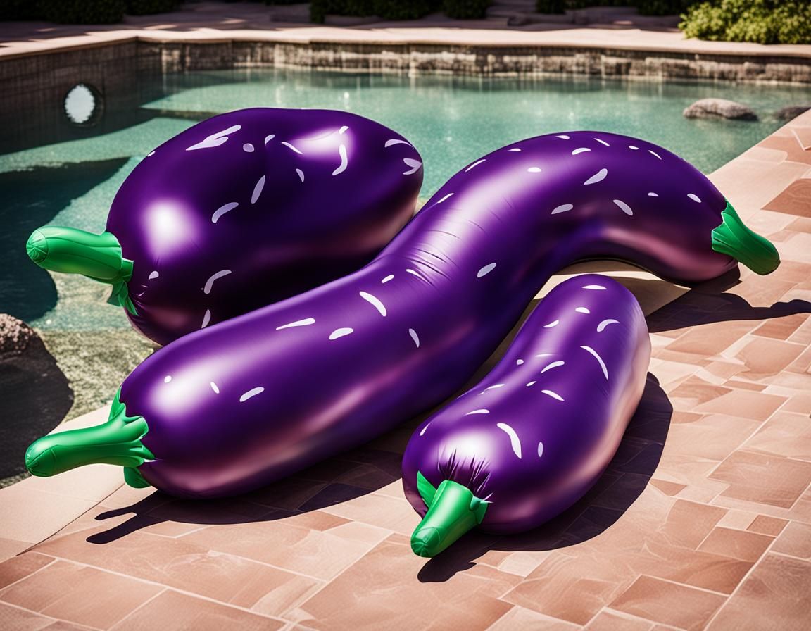 Inflatable Eggplant Pool Toy