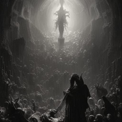 Skull of Madness in Dramatic Horror Style