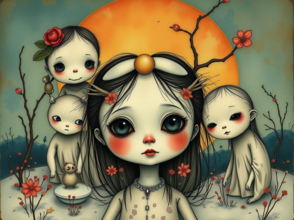 <lora:ES Storylings:1.0> <lora:MO Branchlings:1.0>