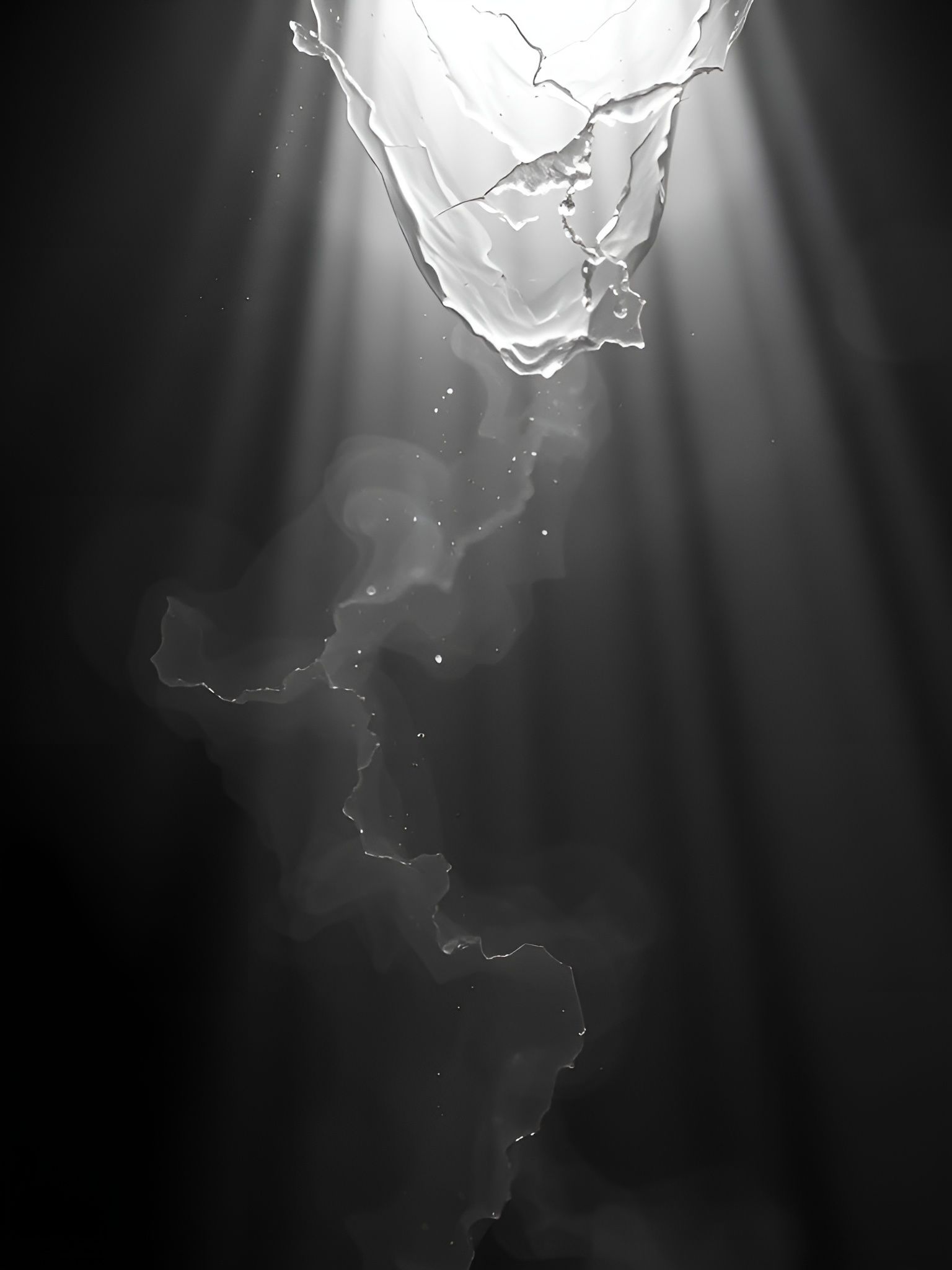 Mysterious Figure in Darkened Urban Landscape