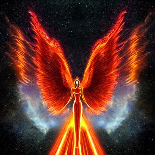 Fiery Angel Over Volcanic Alien Planet in 8K