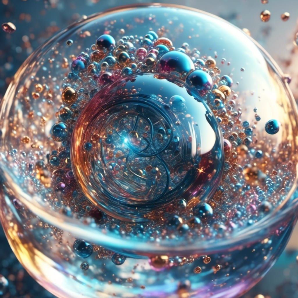 Detailed Glass Sphere in HDR 8K Resolution