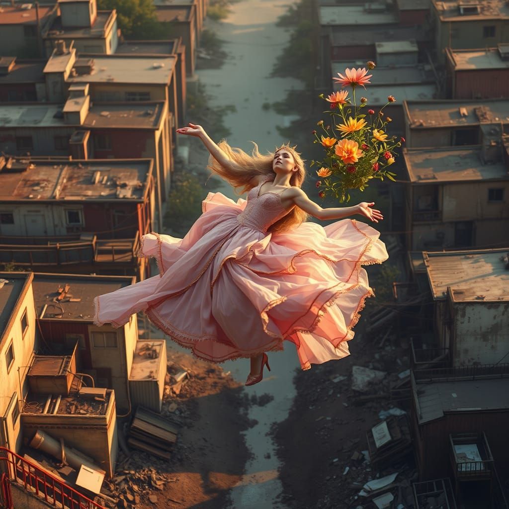 Whimsical Princess Transforms Desolate Suburb with Vibrant L...