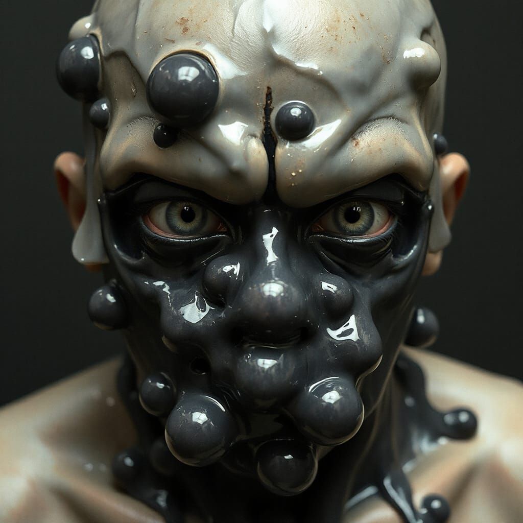 Polished Blob Person with Bubbling Eyes