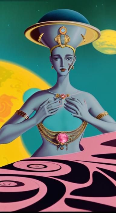 Surreal Goddess-like Figure