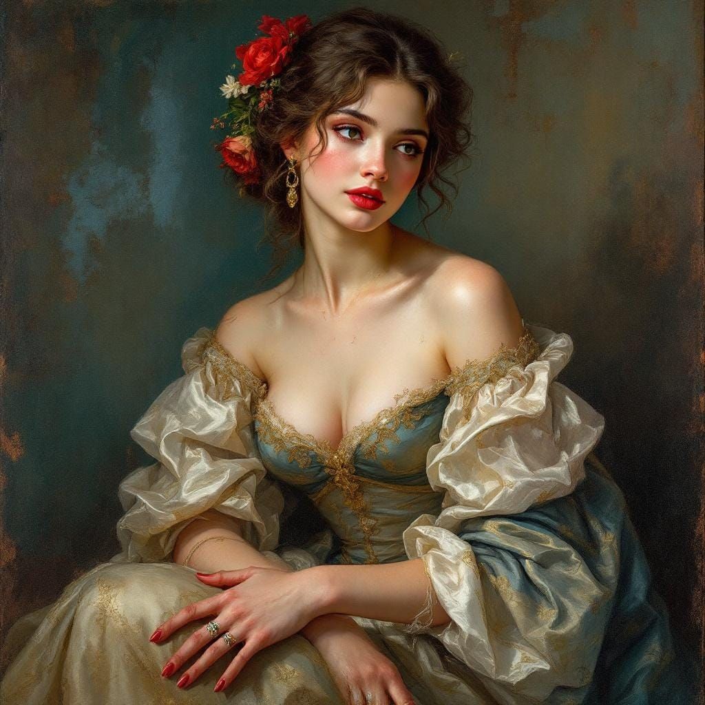 Classical Beauty in Expressionist Impasto Oil Painting