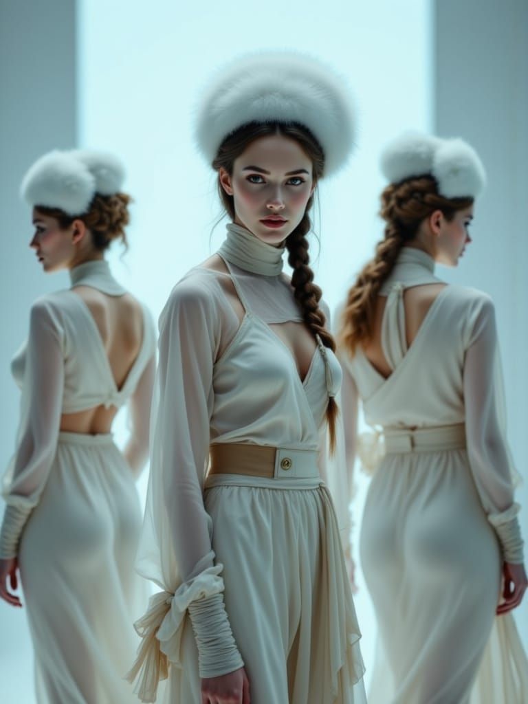 Winter Fashion Showcase: Ethno-Futurist Portrait