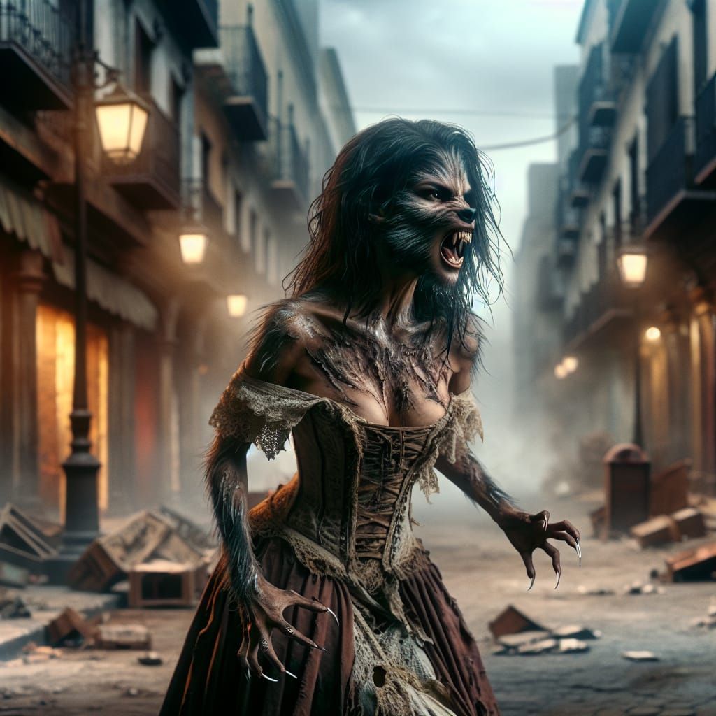 Hispanic Werewolf Transformation in Urban Setting