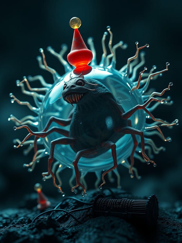 Surrealistic Masterpiece of a Party Animal Cell