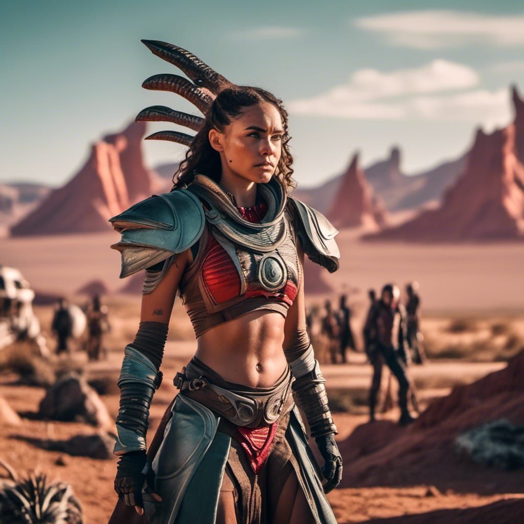 Bikini Space Princess on Alien Movie Set