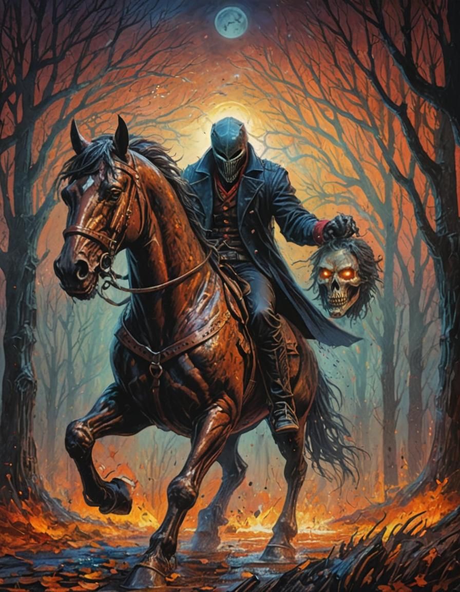 The horseman with a head, hunting for more heads