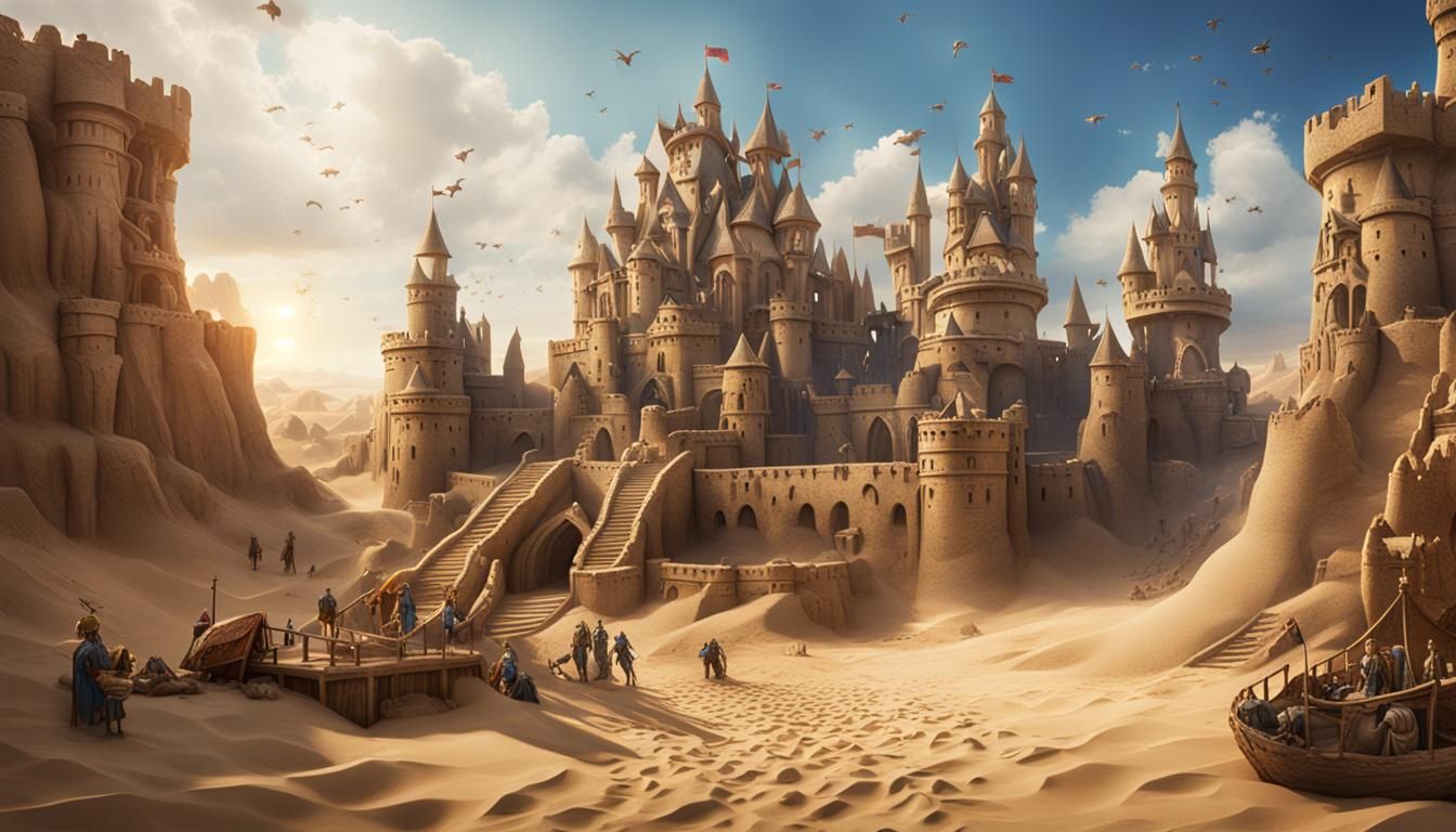 Impressive Sandcastle in Detailed Digital Matte Painting