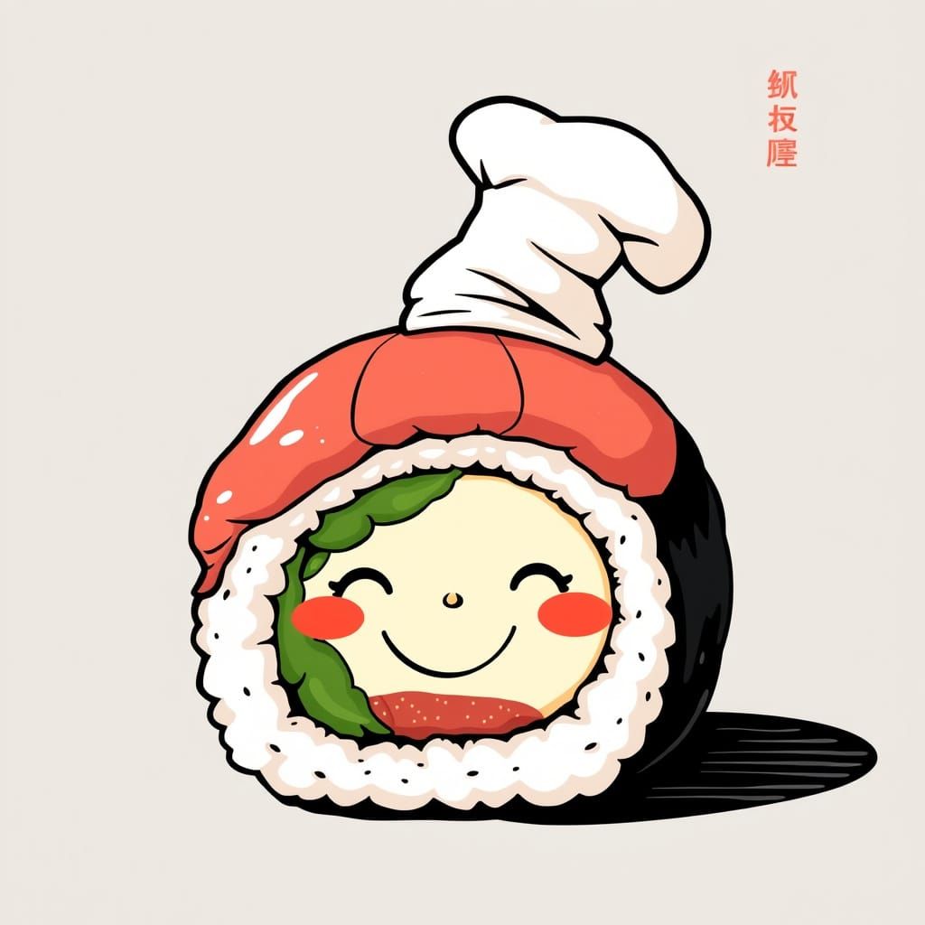 Vibrant Japanese-Inspired Art Piece Depicts Whimsical Sushi ...