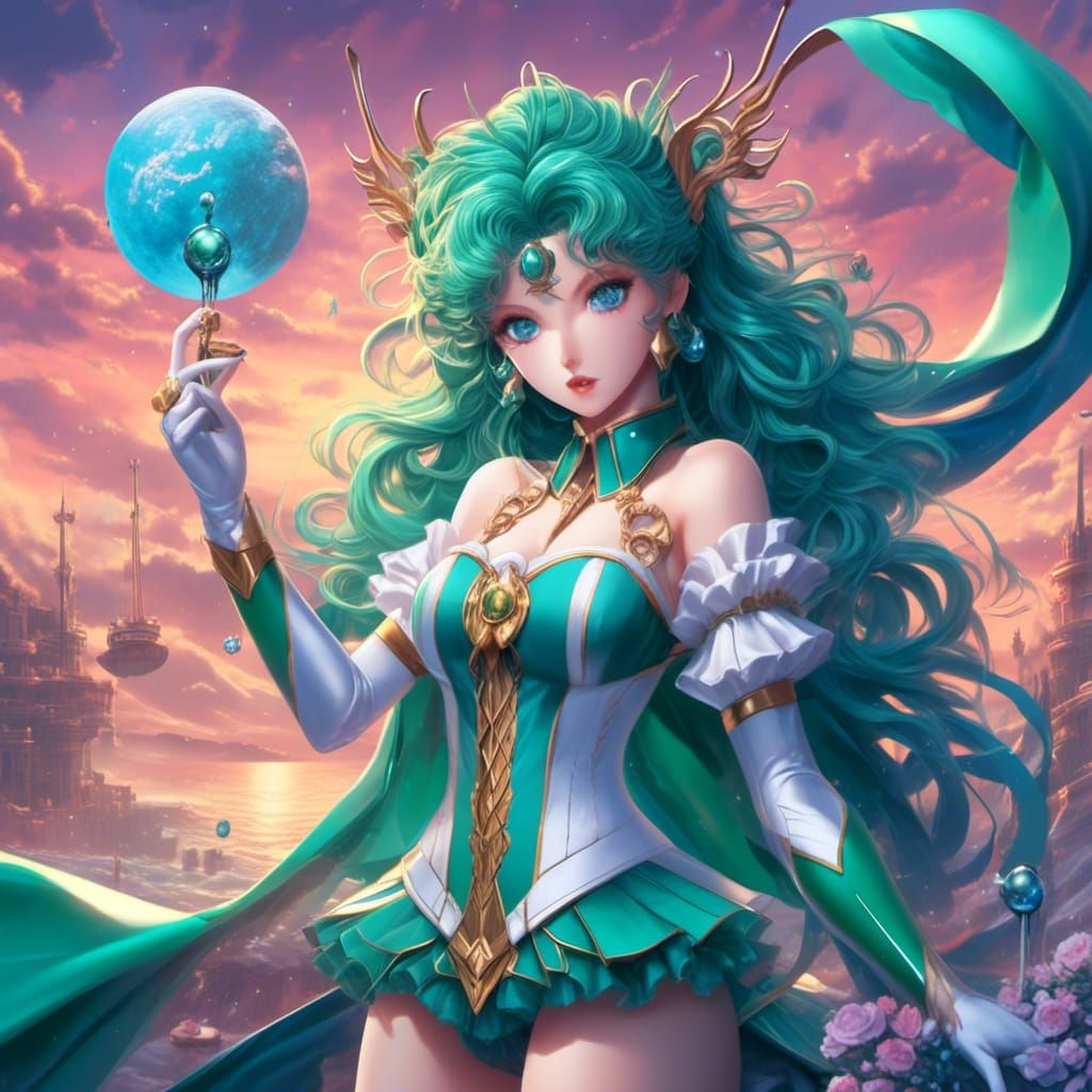 Sailor Neptune Detailed Matte Painting