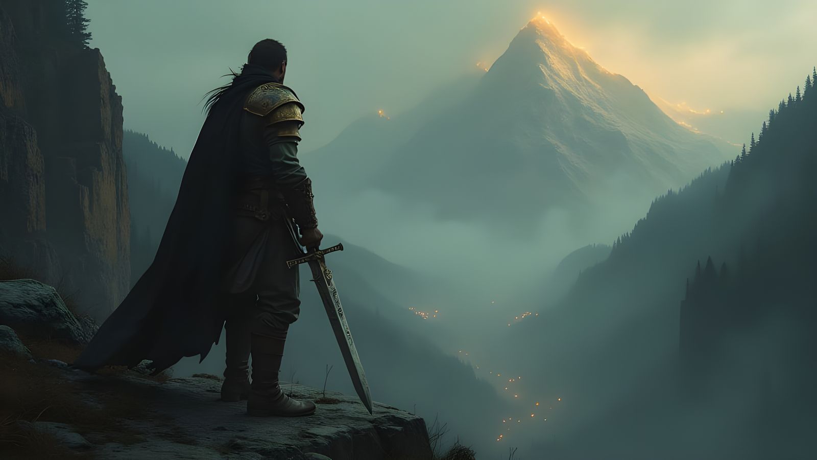 Warrior on the Edge of Destiny in Mysterious Valley