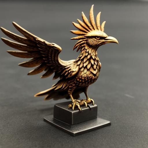 Phoenix on a Ring: Mythical Bird Art