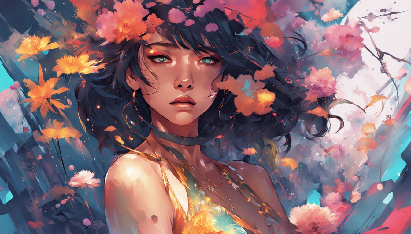 Lady of the Lake: Mitsumi Inomata Inspired Digital Art