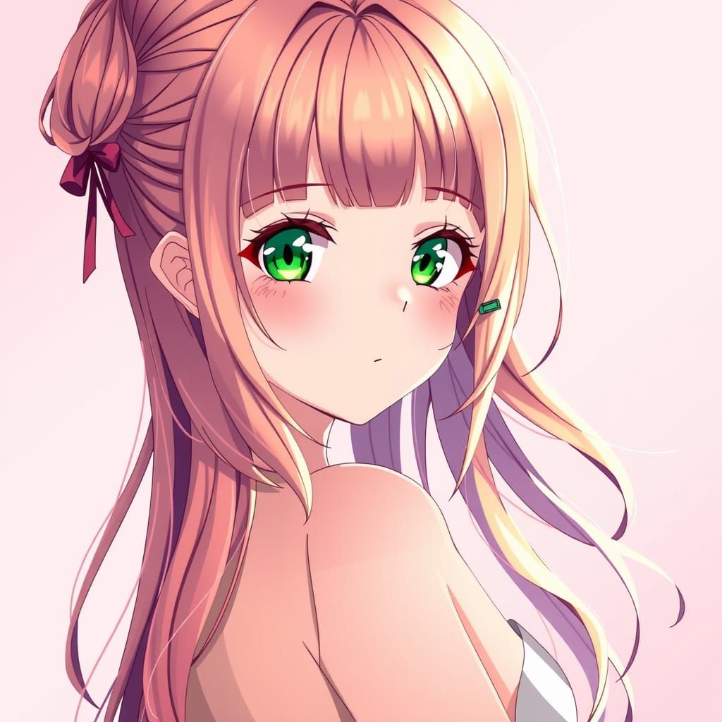 Strawberry Blonde Anime Girl in Studio Trigger Style