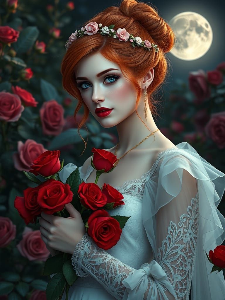 Ethereal Enchantress in Mystic Forest