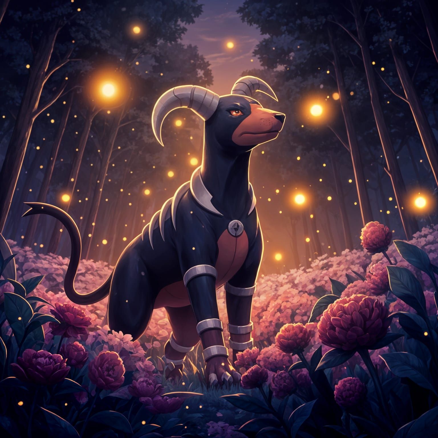 Houndoom in the fields