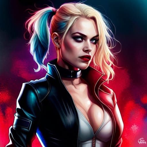 Harley Quinn Concept Art in 8K Resolution
