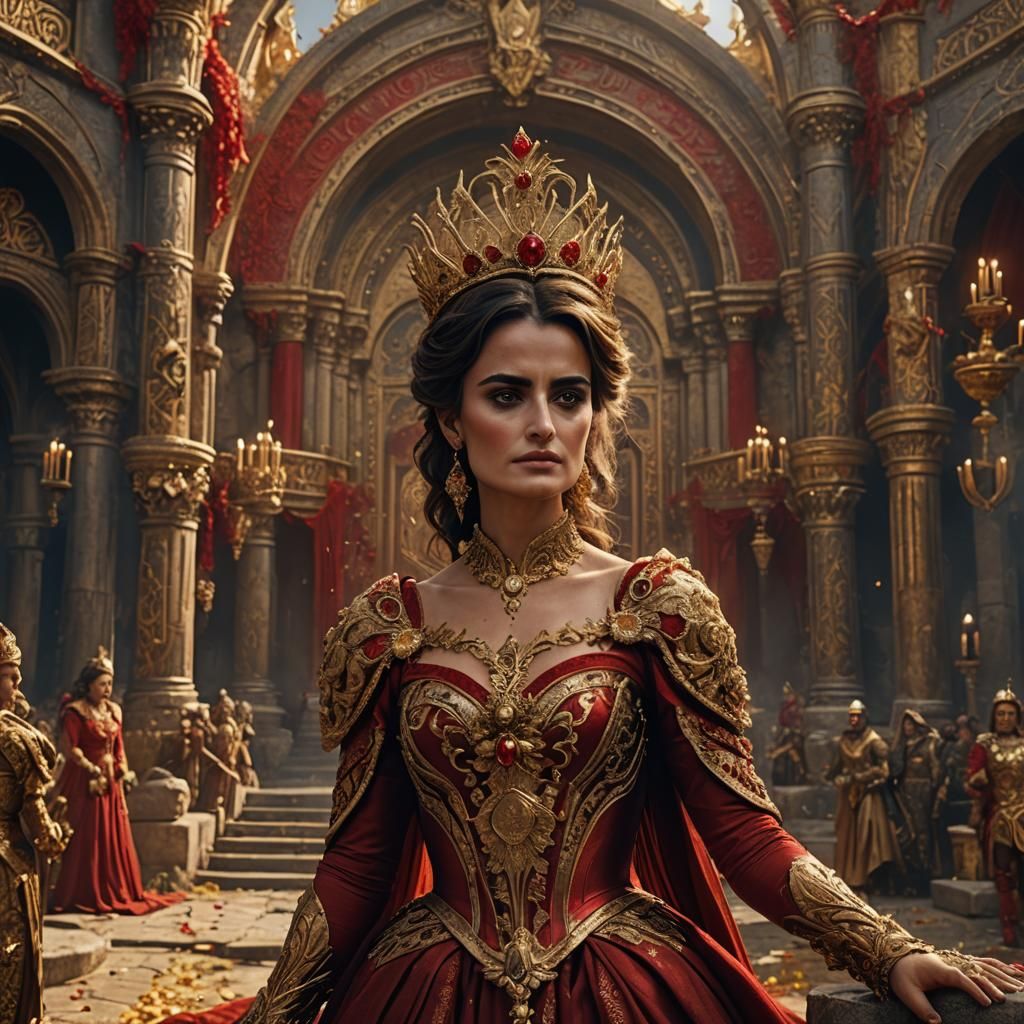 Penelope Cruz as Red and Gold Queen