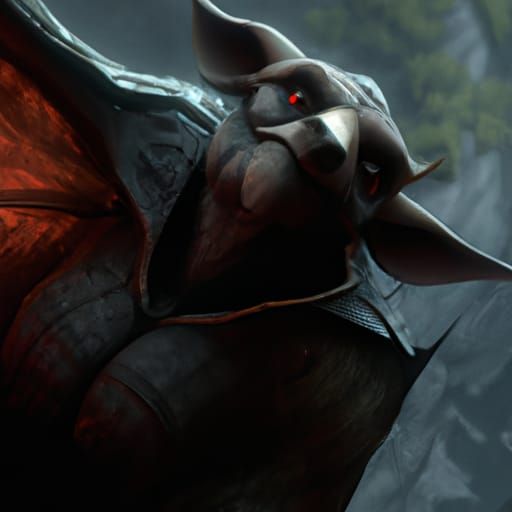 Dark Fantasy Bat Vampire Concept Art