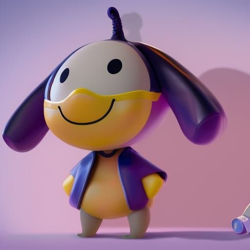 Super Cute Tamagotchi Chibi Girl in 3D