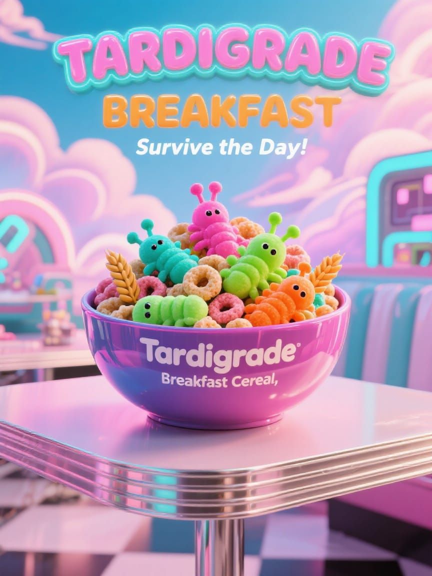 Tardigrade Cereal: A Retro-Futuristic Breakfast