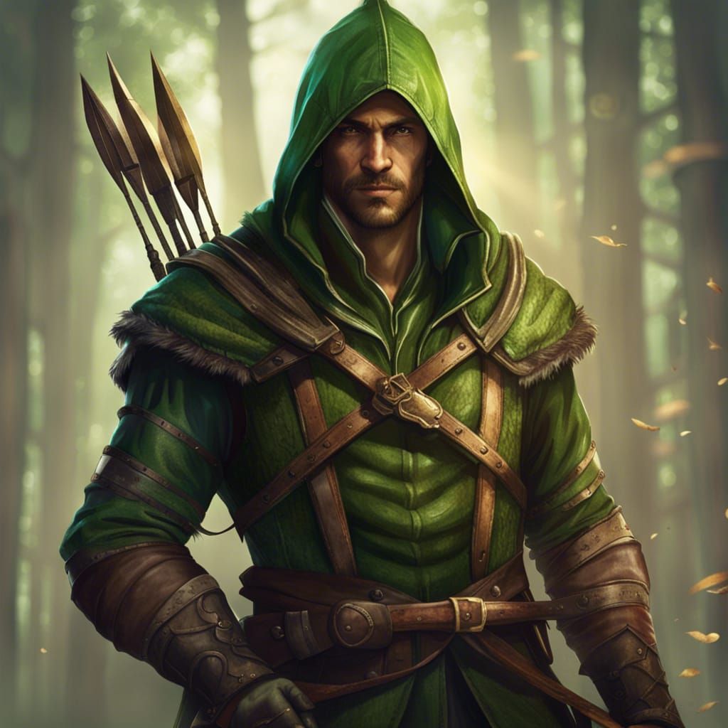 A portrait of Robin Hood Prince of theafs