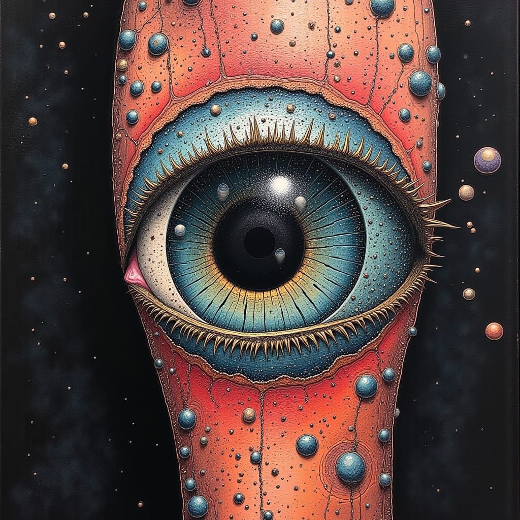 Surreal Eye on Arm Optical Illusion