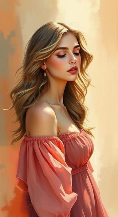 Fair Lady in Impressionistic Light