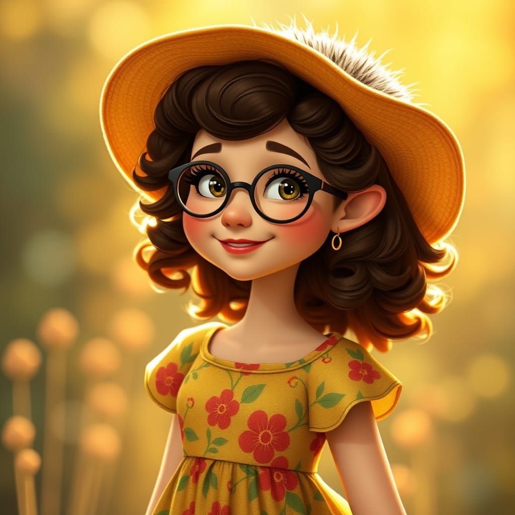 Enchanting Mrs. Sour, a Whimsical Hedgehog in Floral Finery