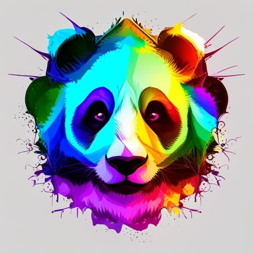 panda graffiti painting