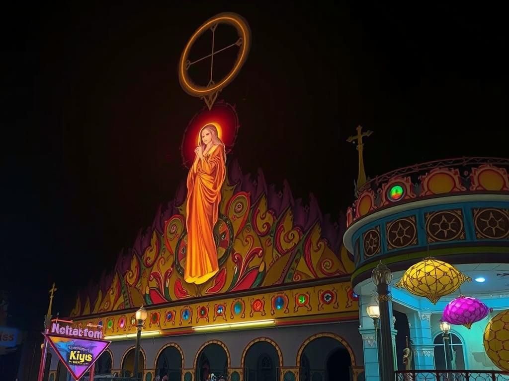 Heavenly Figure in Apocalyptic Landscape