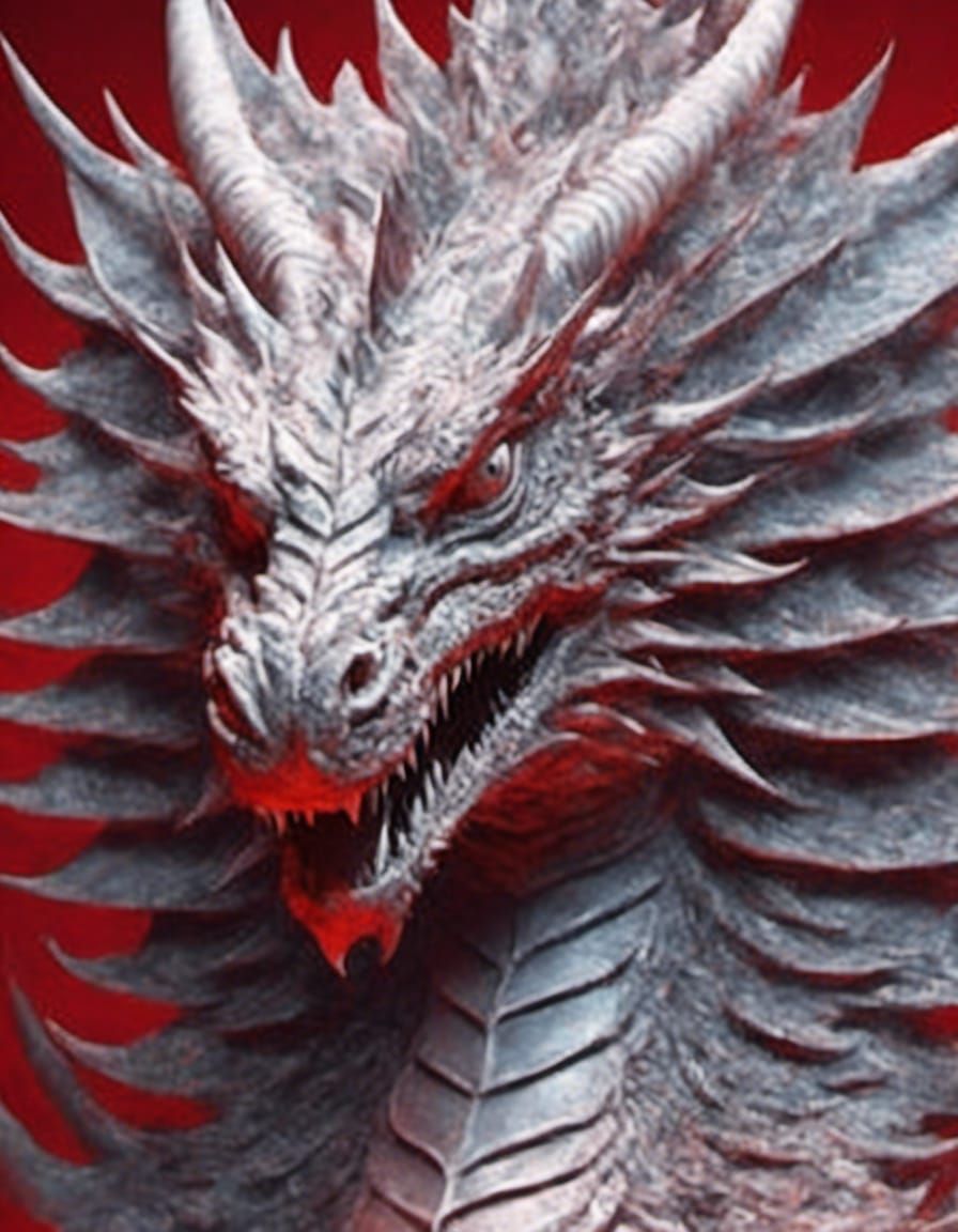 Hyperrealistic Dragon with Mandala Design