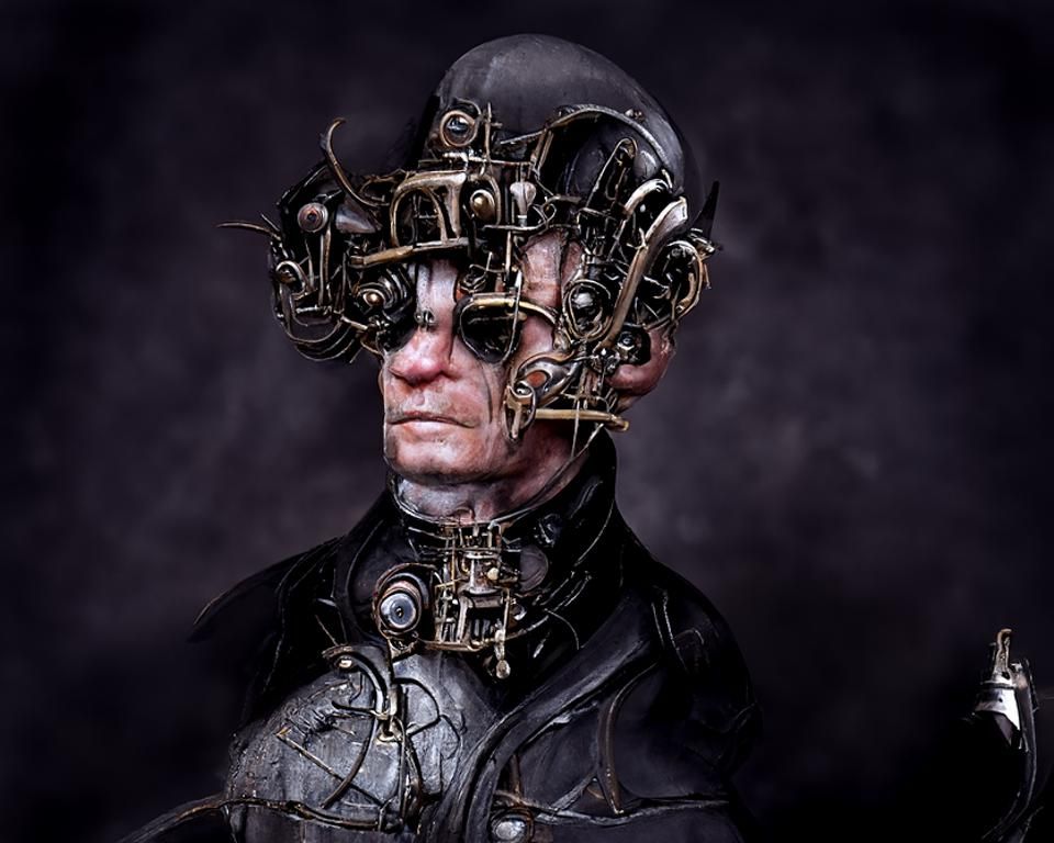 Steampunk Eldritch Biomechanical Locutus of Borg