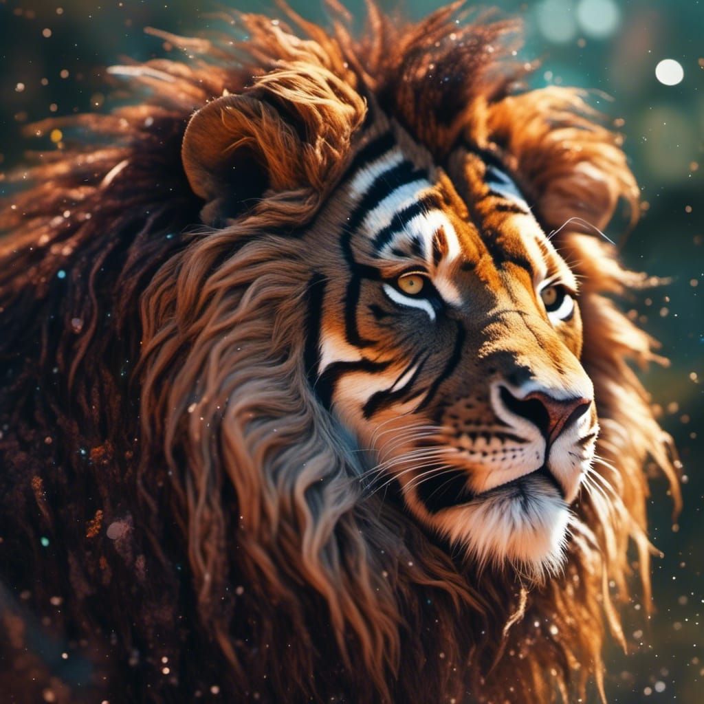 Detailed Liger Portrait in Natural Lighting