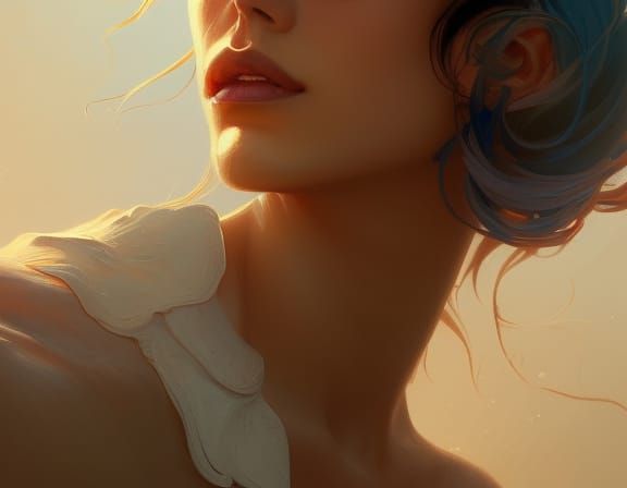 seashell shore head and shoulders portrait, 8k resolution co...