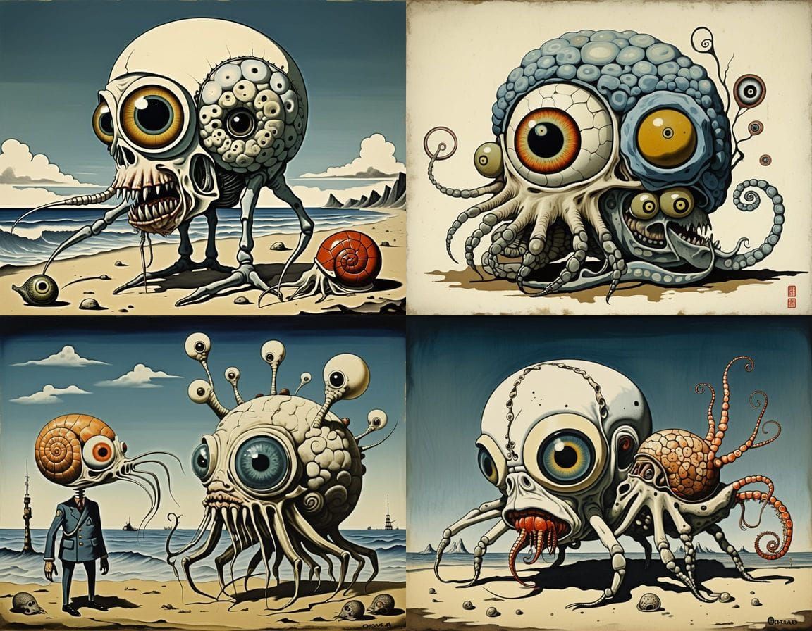 Horrific Mutant Zygote in Surrealist Style