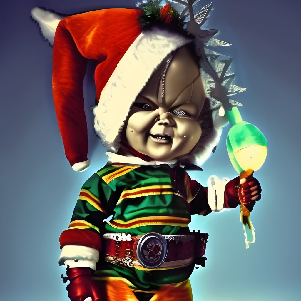 Steampunk Chucky Christmas with Carrot Elves