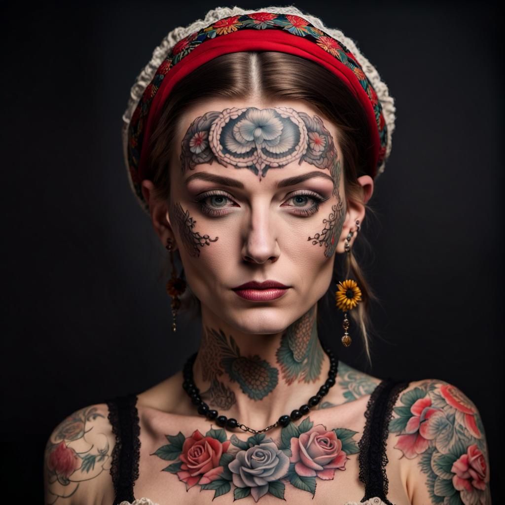 Modern Woman in Traditional German Dress Portrait