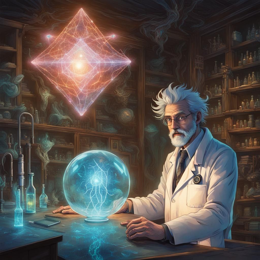 Mad Scientist's Bioluminescent Crystal Creates New Reality