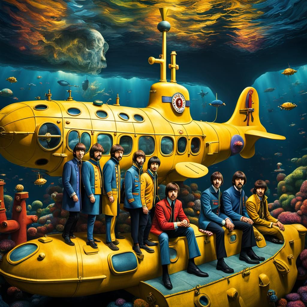 The Beatles in a Yellow Submarine