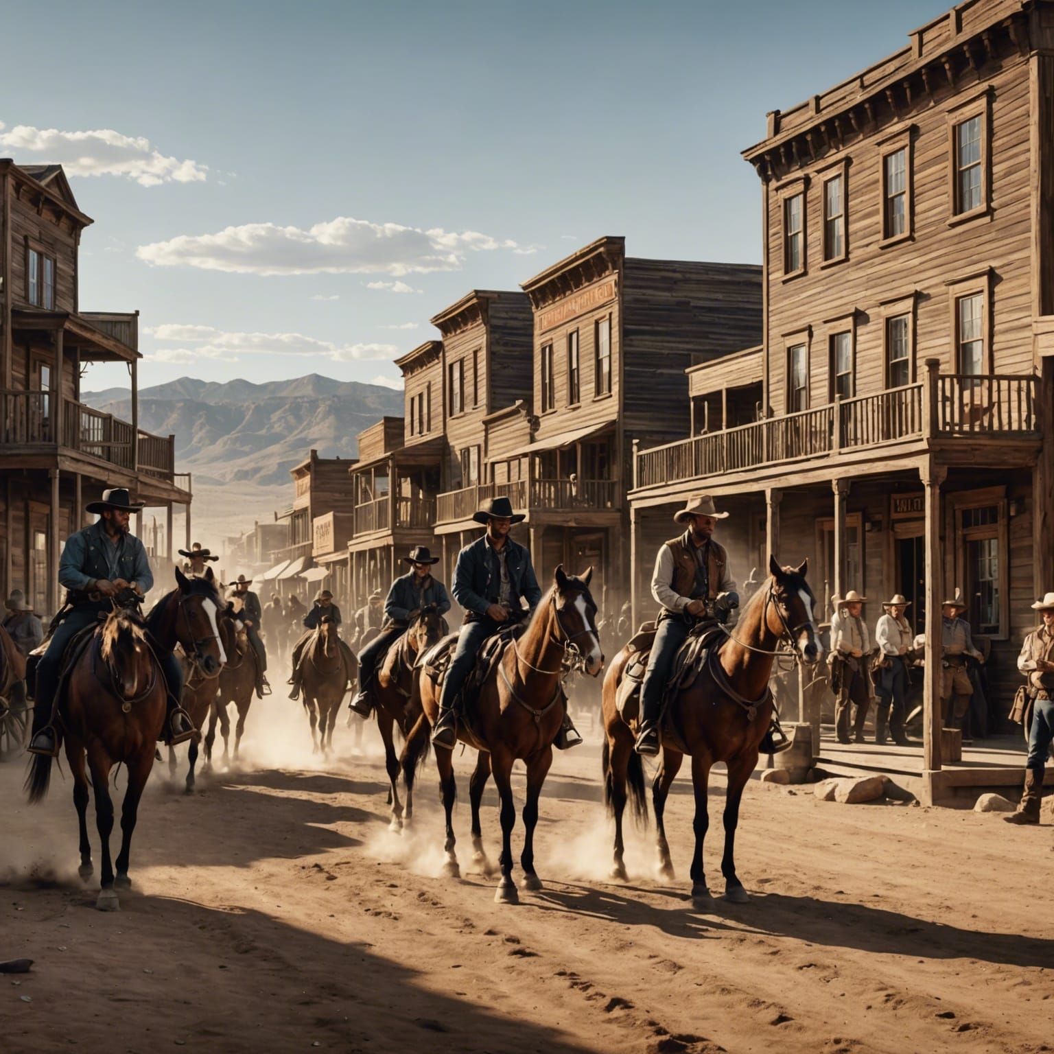 Hyperrealistic Cowboys in the Wild West