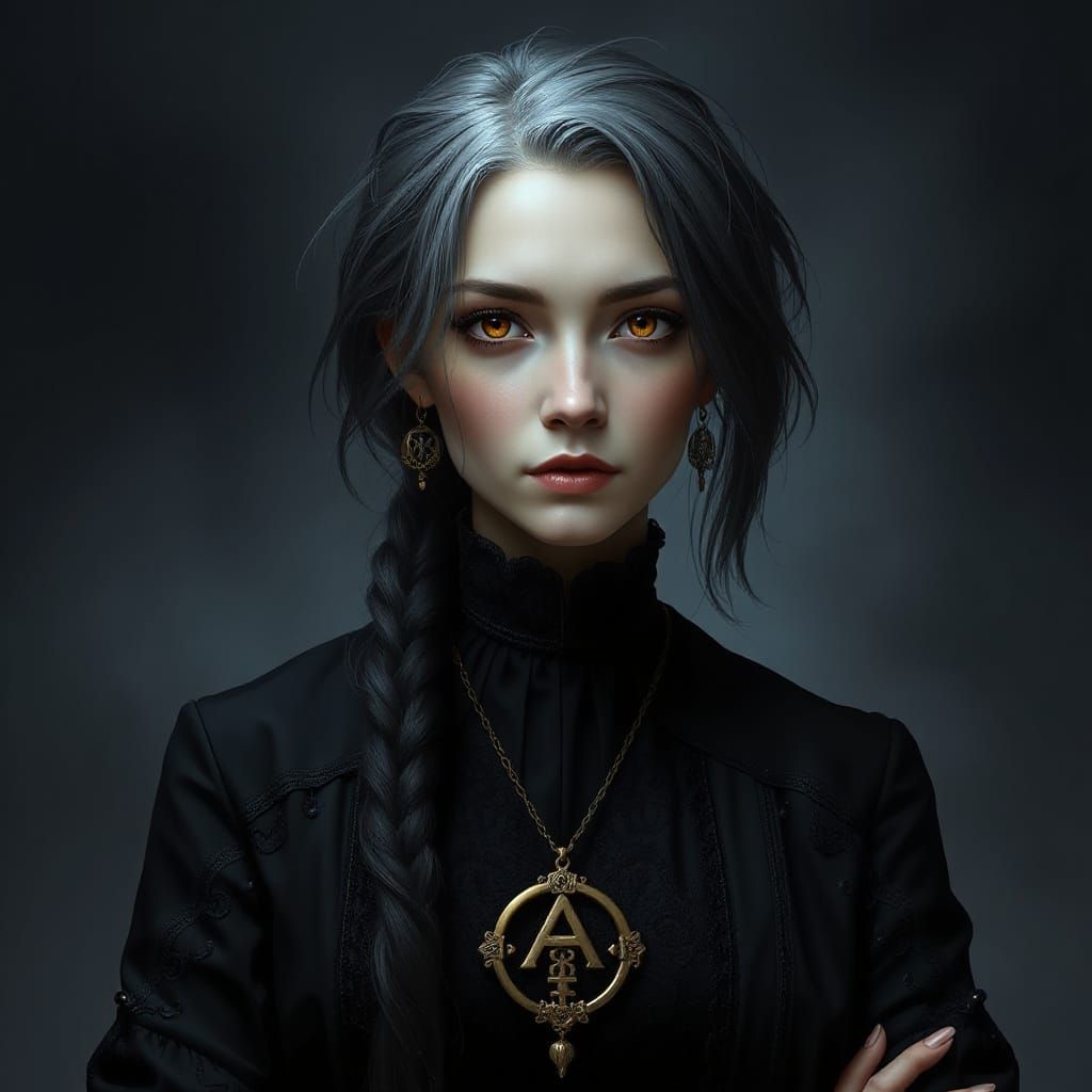 Enigmatic Archeology Professor in Gothic Attire