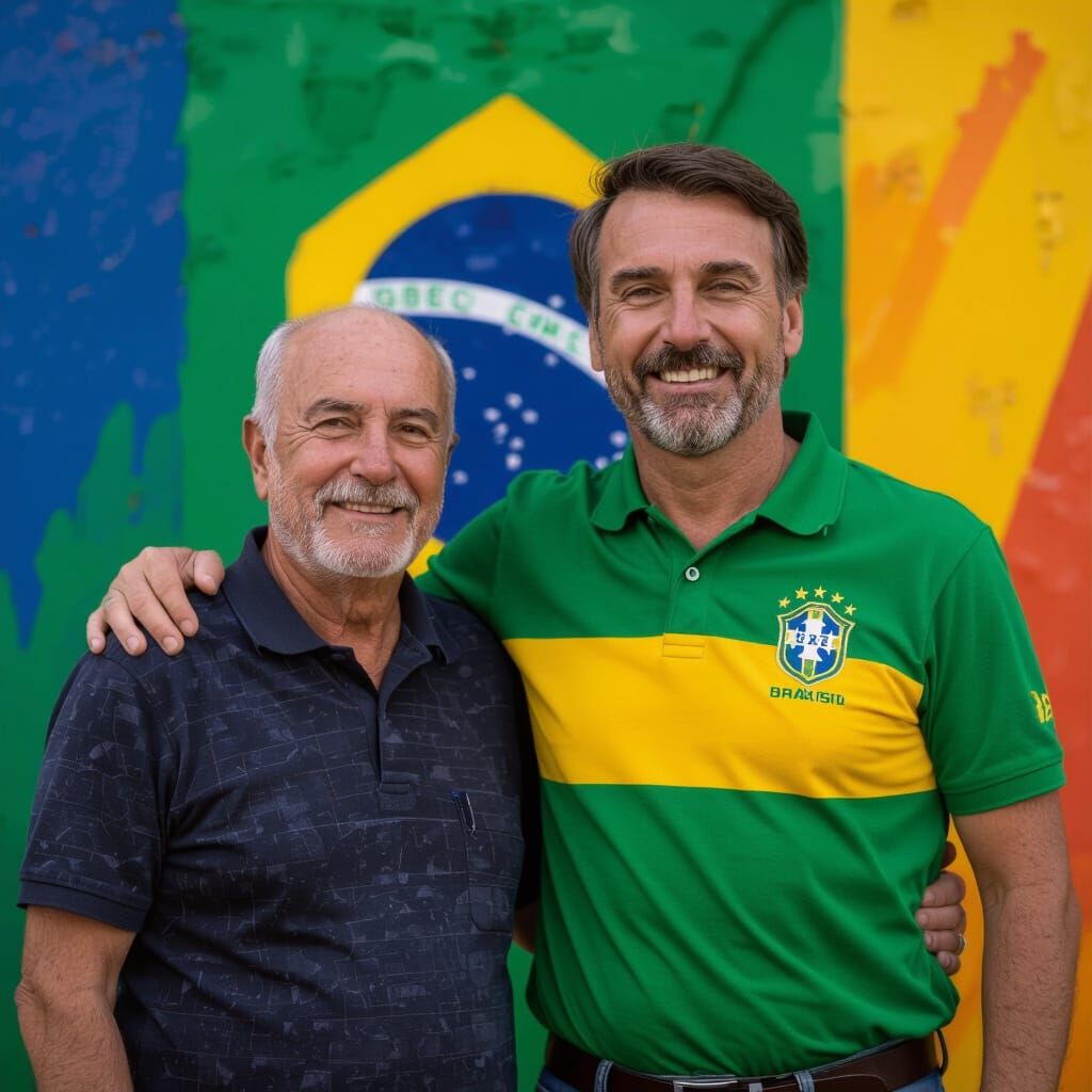 Political Figures in Vibrant Photorealistic Style