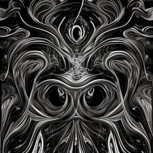 Psychedelic Neuron Waves of Genius in Splash Art